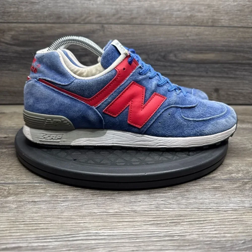 New Balance 576 Mens Size 7.5 D Royal Blue Red Athletic Sneakers M576SBR UK